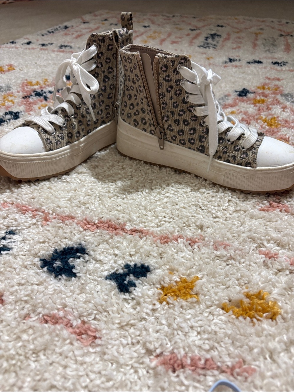 art class Leopard Print High-Top Sneakers with White Trim